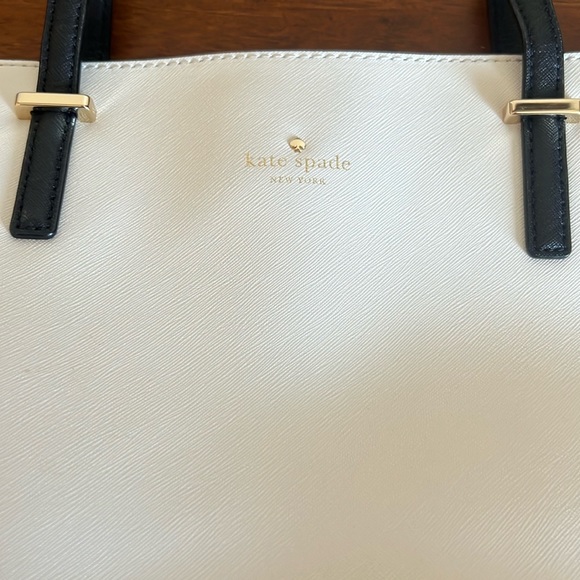 Kate Spade Two Tone Ivory and Black Tote Bag - Picture 10 of 15